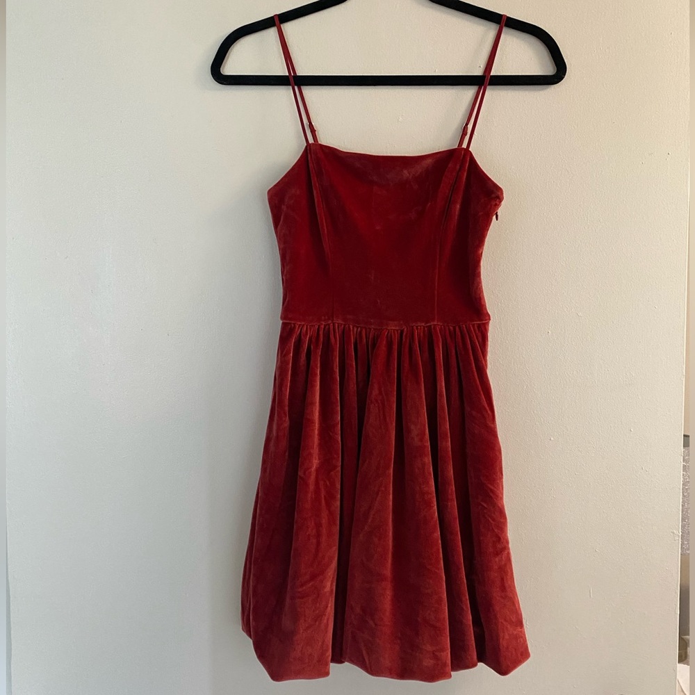 Red Velvet Bubble Dress